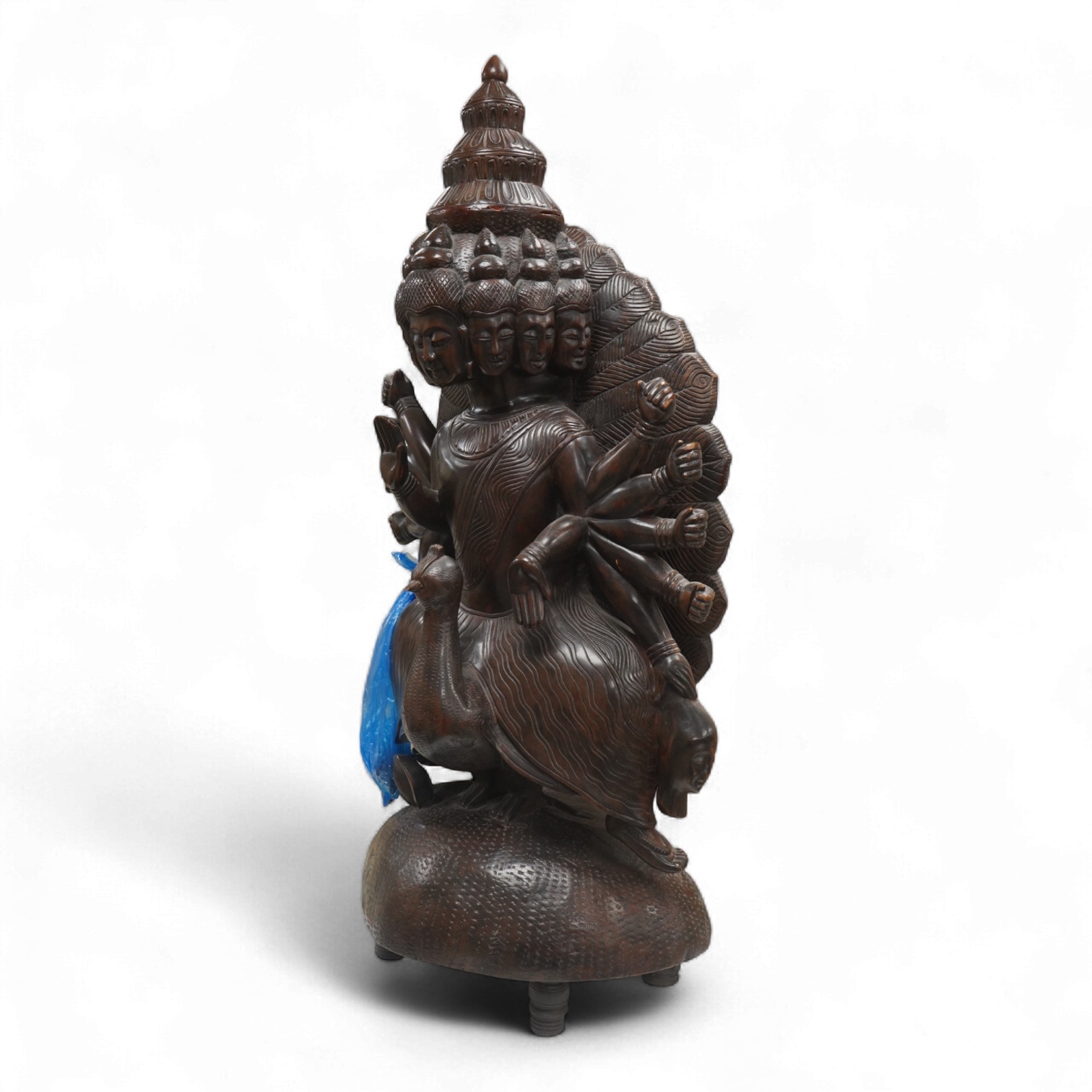 A large carved Ceylonese “Hindu Buddha” 108cm high